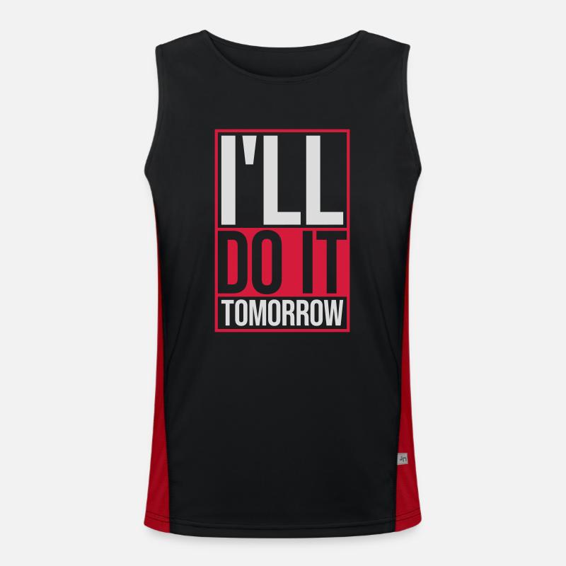 do it tomorrow quote Men's Functional Contrast Tank Top 
