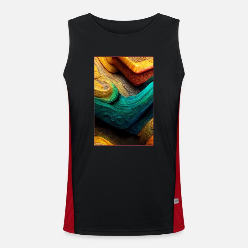 Abstract 3D Surface Background Funktionelles Kontrast-Tank Top für Männer 