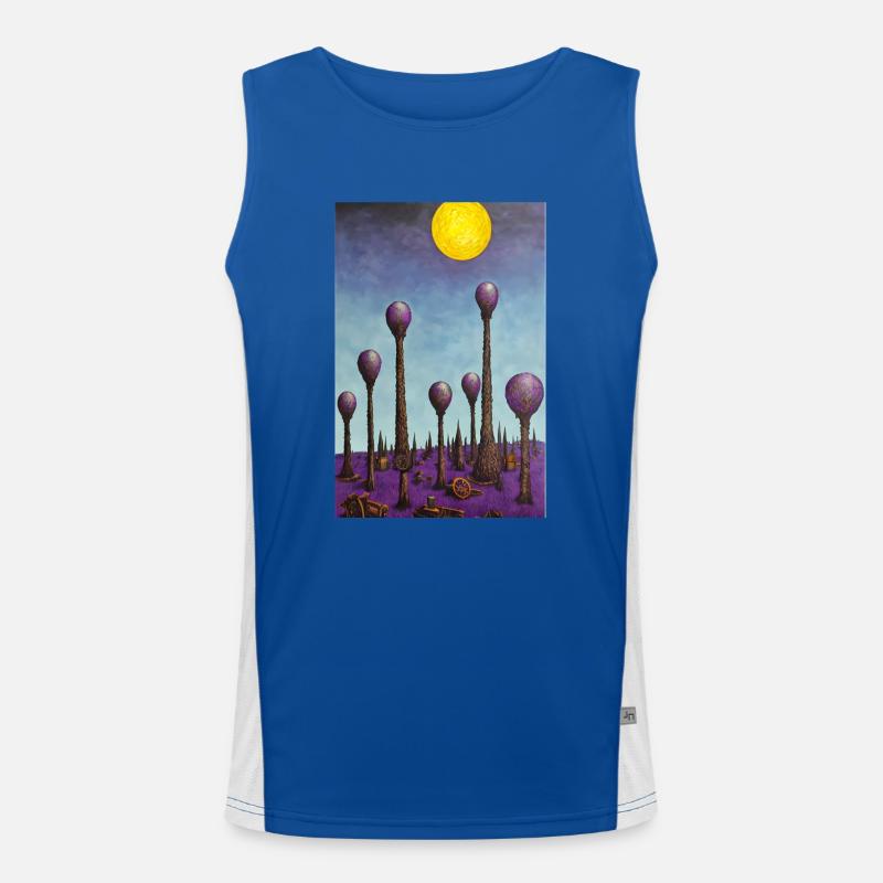Wald der Pilze Funktionelles Kontrast-Tank Top für Männer 