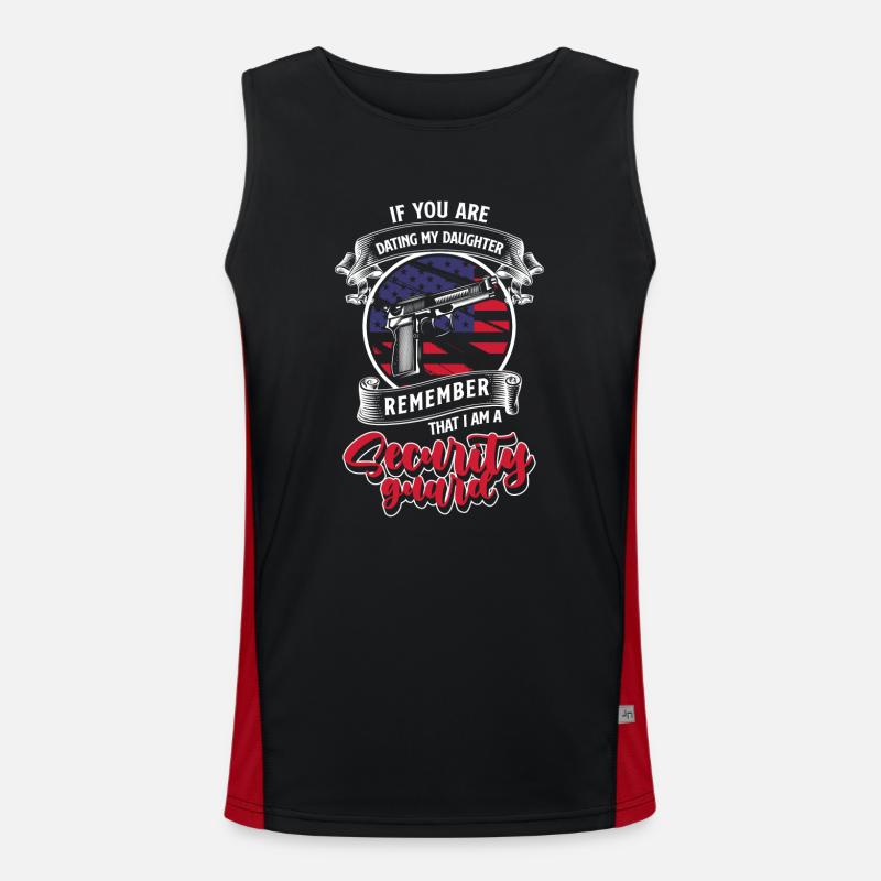 Security Security guard Bouncer Men's Functional Contrast Tank Top 