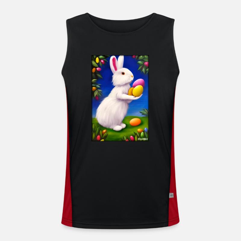 Lapin de Pâques lapin Pâques Vacances de Pâques Débardeur respirant contrasté Homme 