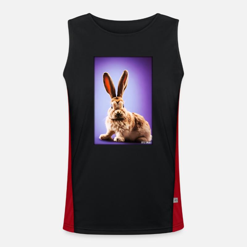 Rabbit Easter Easter Pet Easter Holiday Men's Functional Contrast Tank Top 