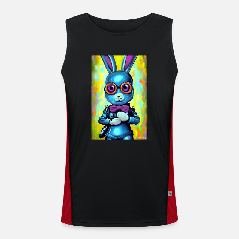 Easter Easter Cyber Future Sci-Fi Animal Men's Functional Contrast Tank Top 