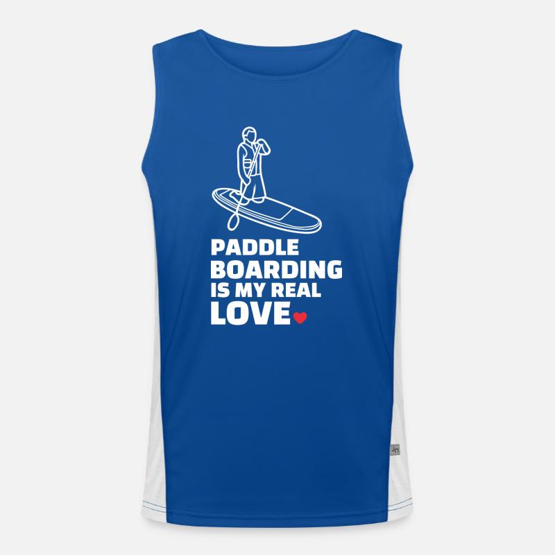 I love paddleboarding Men's Functional Contrast Tank Top 