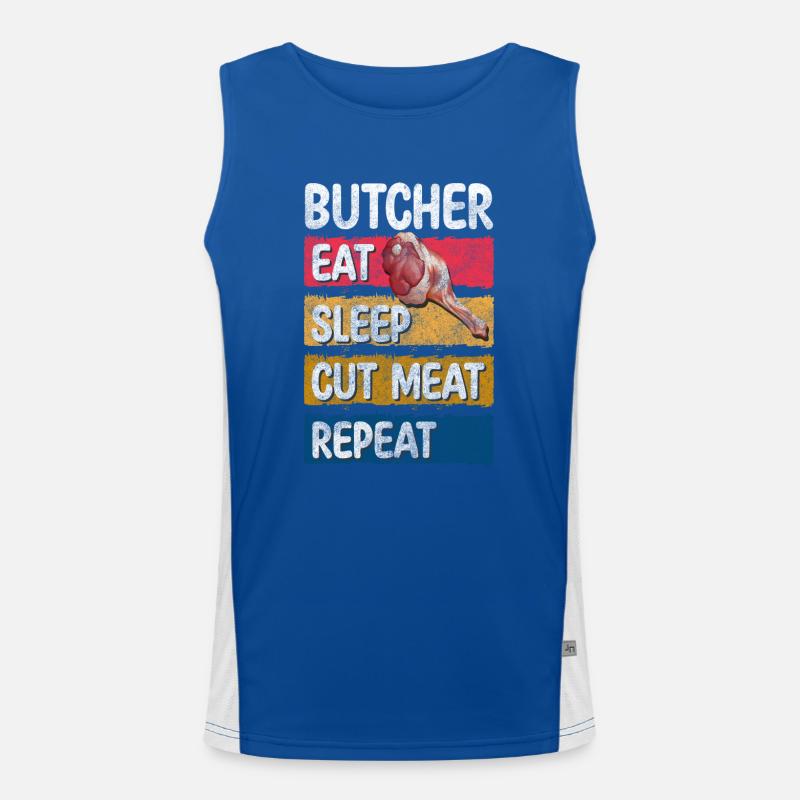 Butcher Meat Pork Work Men's Functional Contrast Tank Top 
