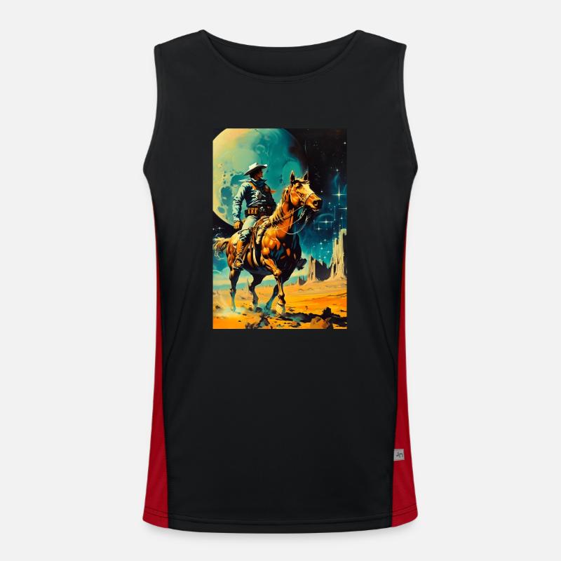 Der Space Cowboy Funktionelles Kontrast-Tank Top für Männer 