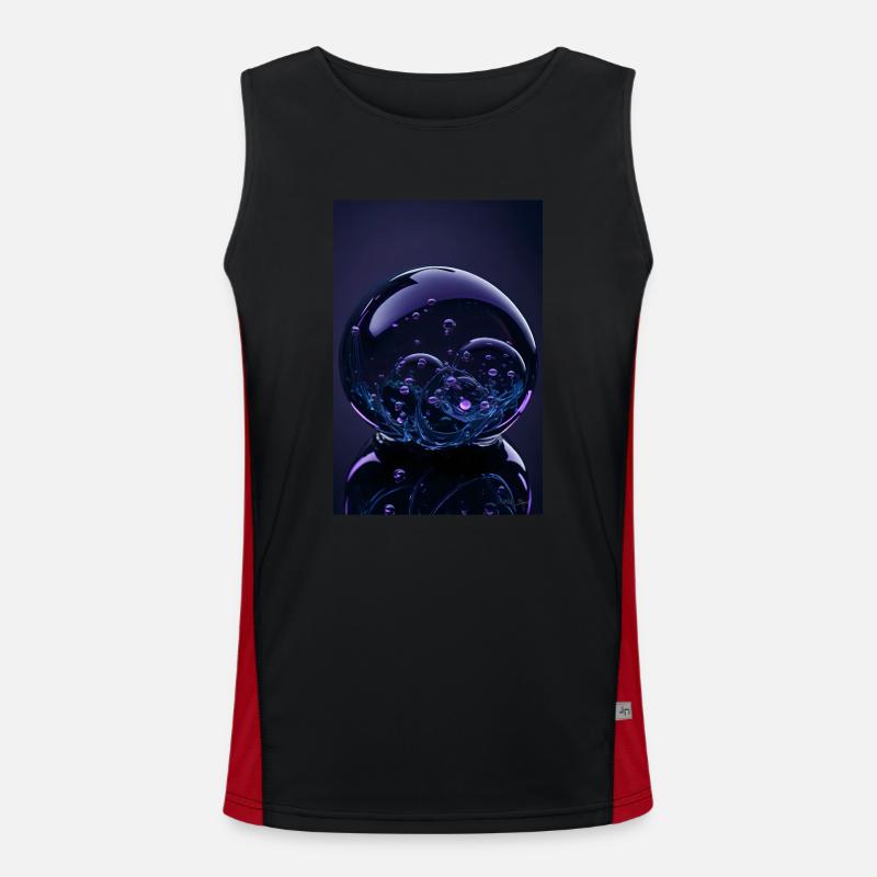Bubbles in a bubble purple 2 Men's Functional Contrast Tank Top 