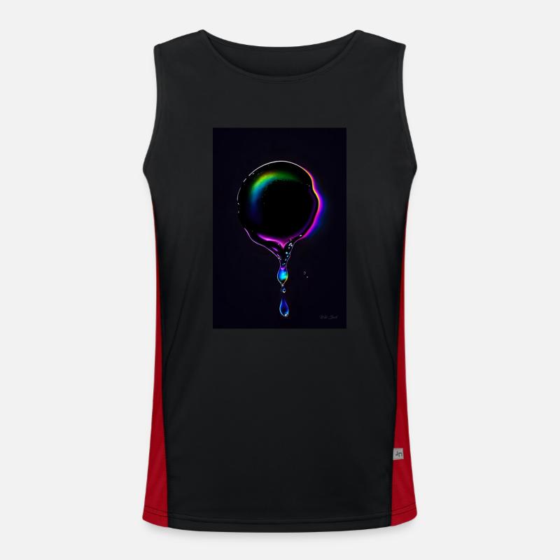 Drop rainbow 1 Men's Functional Contrast Tank Top 