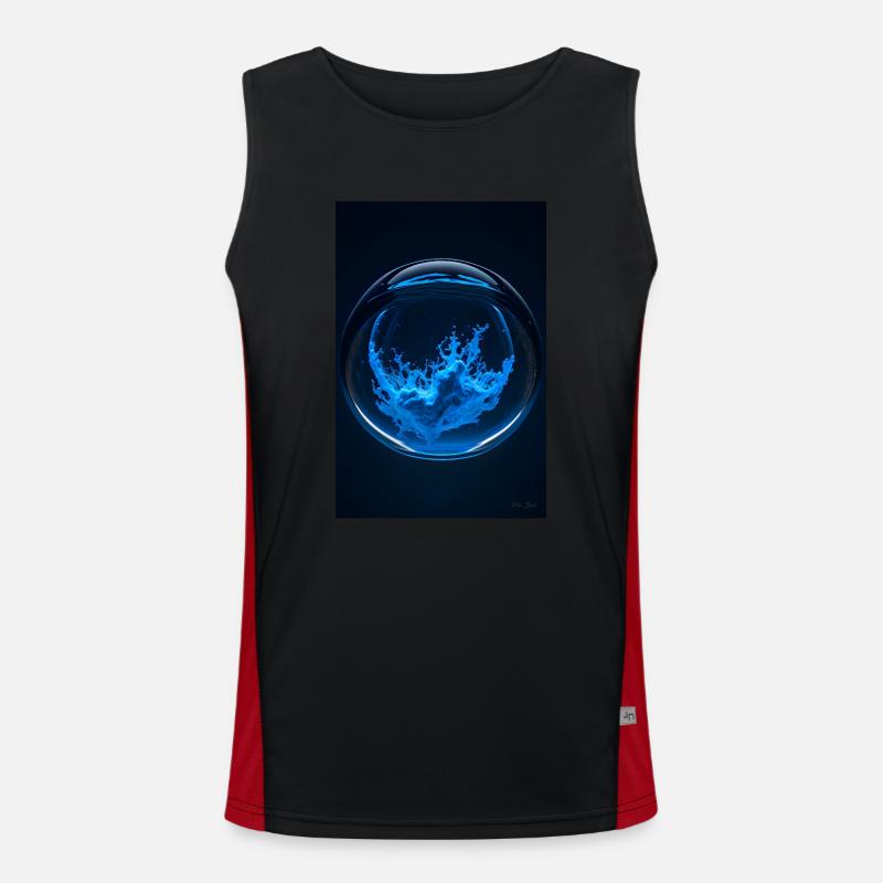 Clouds in a bubble blue 3 Men's Functional Contrast Tank Top 