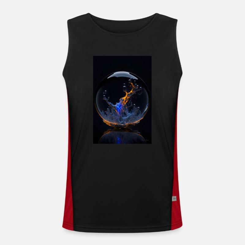 Clouds in a bubble fire 1 Men's Functional Contrast Tank Top 