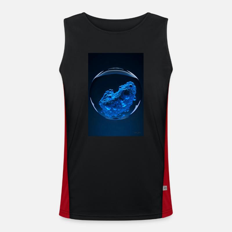 Clouds in a bubble blue 1 Men's Functional Contrast Tank Top 