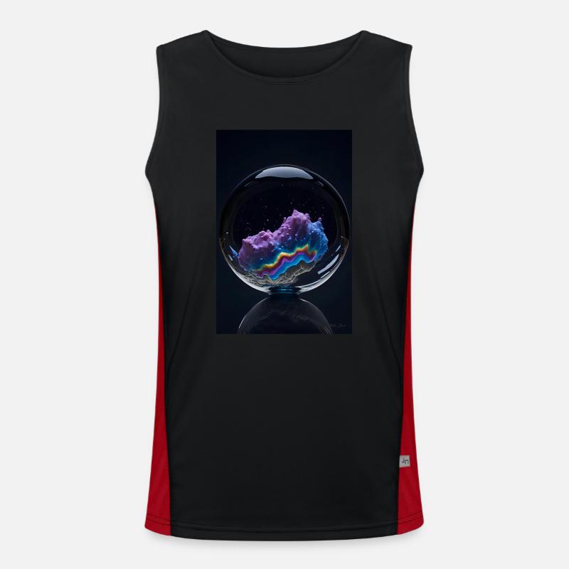 Wolken in einer Blase regenbogen 1 Funktionelles Kontrast-Tank Top für Männer 
