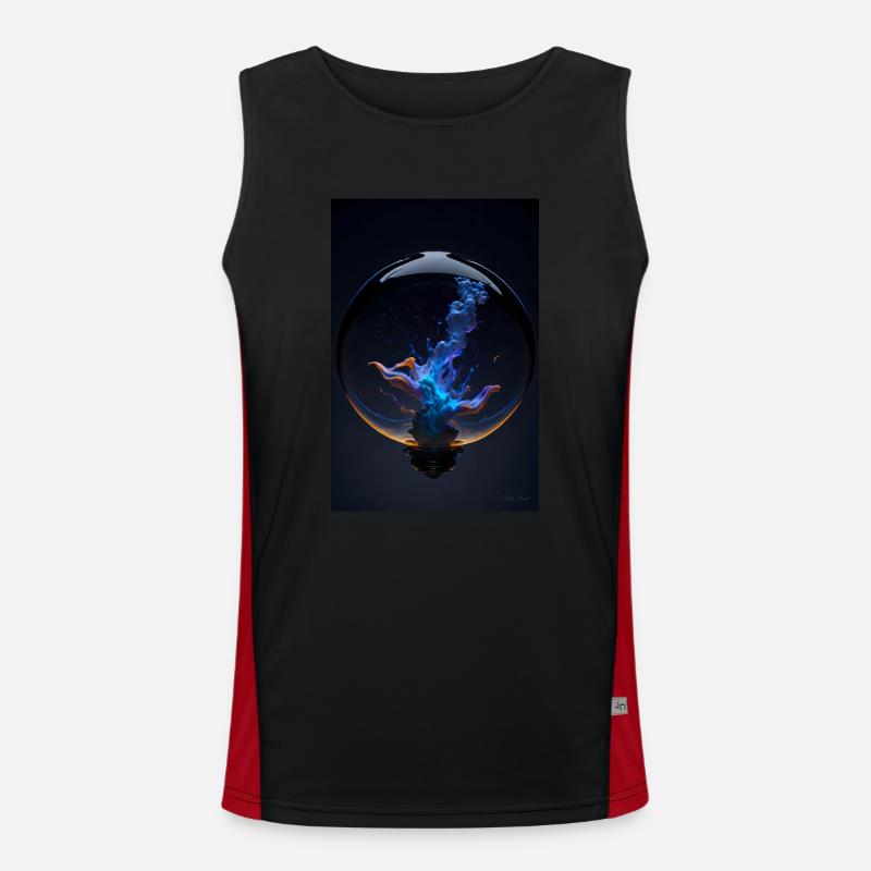 Clouds in a bubble plasma 1 Men's Functional Contrast Tank Top 