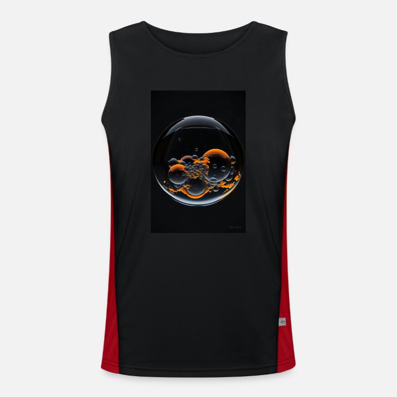Clouds in a bubble orange 2 Men's Functional Contrast Tank Top 