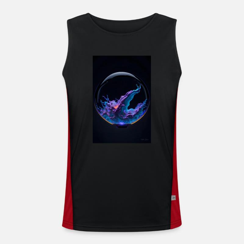 Clouds in a bubble neon 3 Men's Functional Contrast Tank Top 