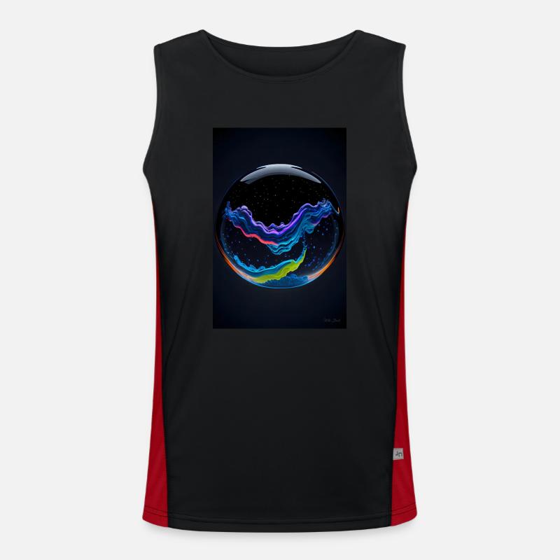 Clouds in a bubble neon 2 Men's Functional Contrast Tank Top 