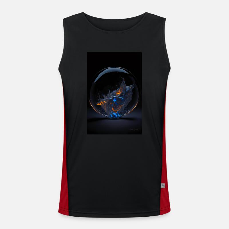 Kaos in a bubble fire 2 Men's Functional Contrast Tank Top 