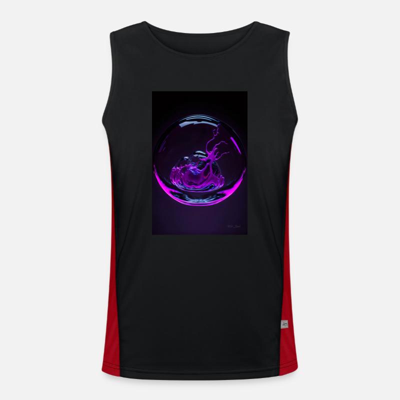 Kaos in einer Blase magenta 2 Funktionelles Kontrast-Tank Top für Männer 