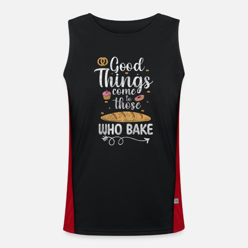 Baker profession dough Men's Functional Contrast Tank Top 