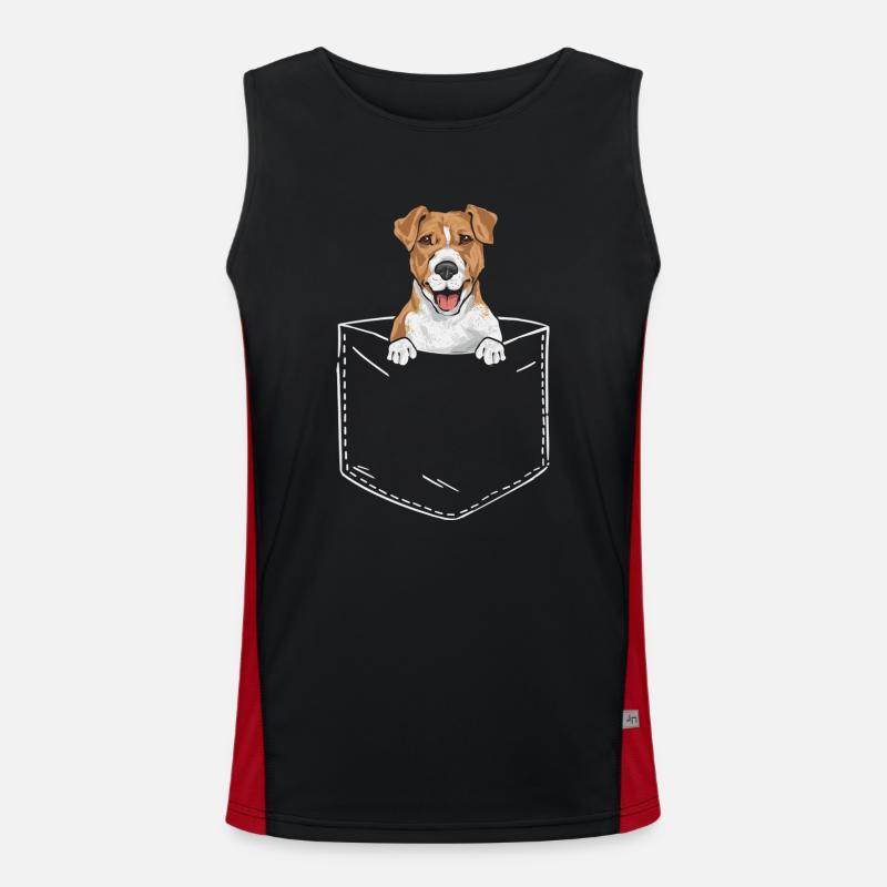 Jack Russell Terrier Funktionelles Kontrast-Tank Top für Männer 