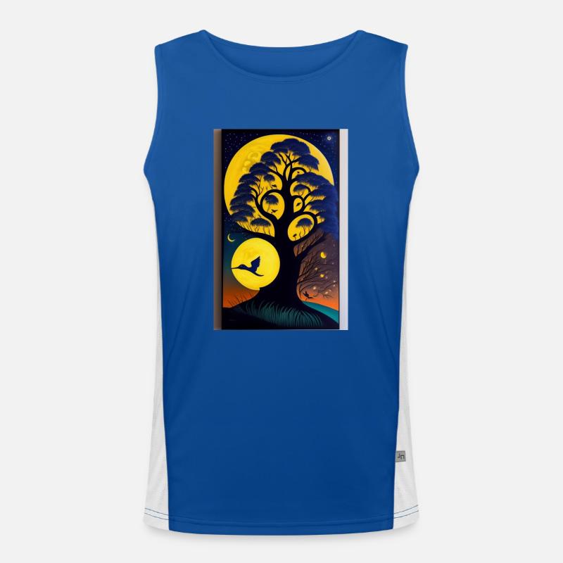 Der Baum Funktionelles Kontrast-Tank Top für Männer 