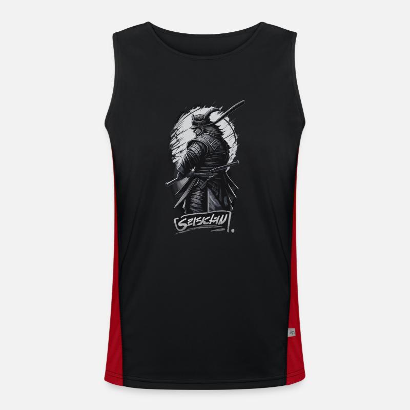 Black Samurai Men's Functional Contrast Tank Top 