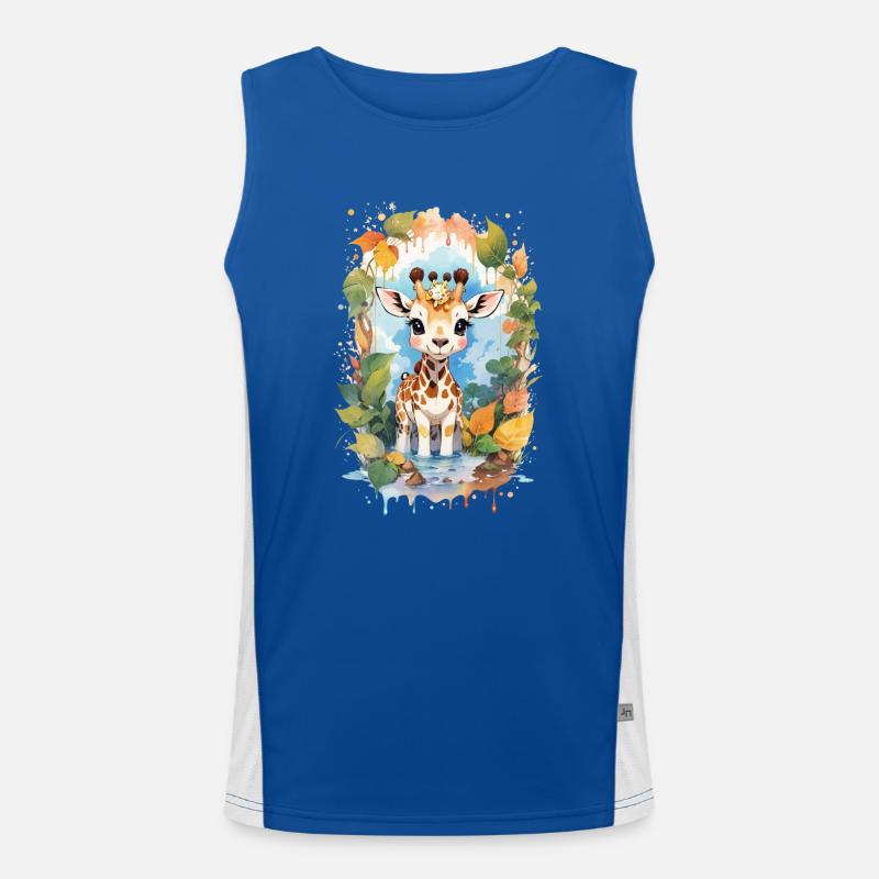 Giraffe Funktionelles Kontrast-Tank Top für Männer 