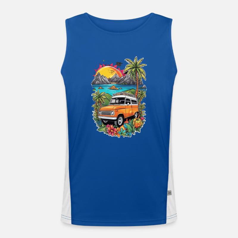 Camper & Campervan Funktionelles Kontrast-Tank Top für Männer 