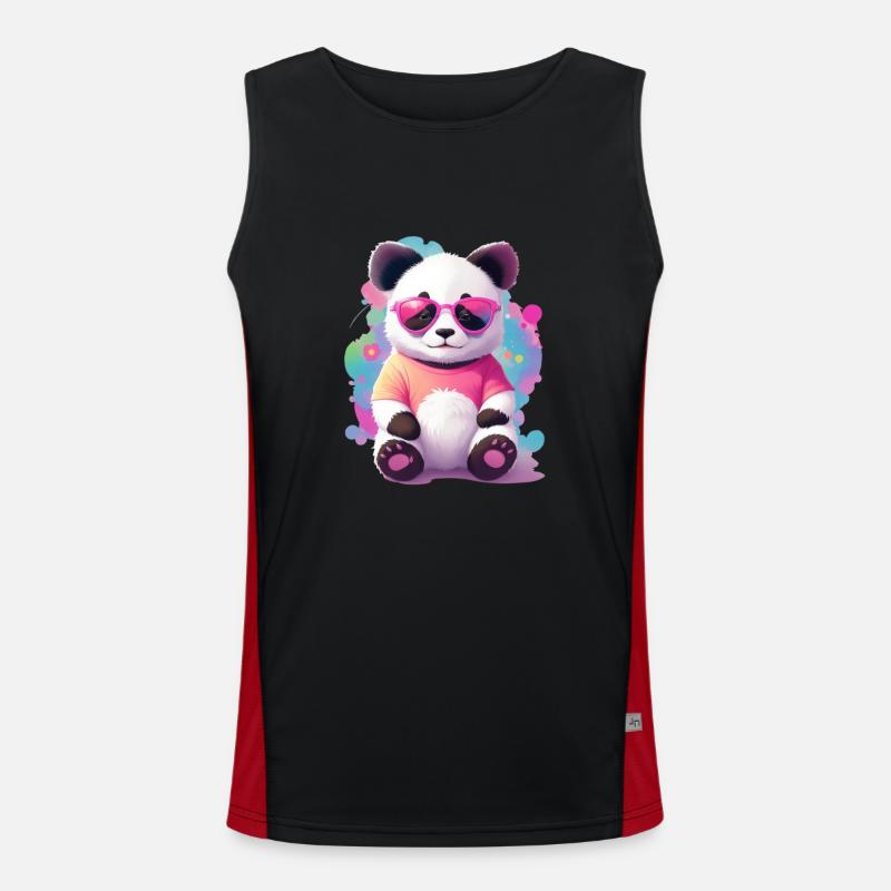 Panda Funktionelles Kontrast-Tank Top für Männer 