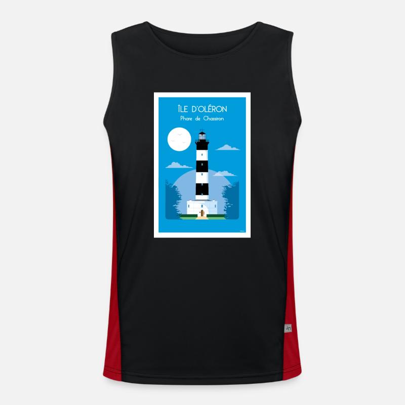 LEUCHTTURM VON CHASSIRON Funktionelles Kontrast-Tank Top für Männer 