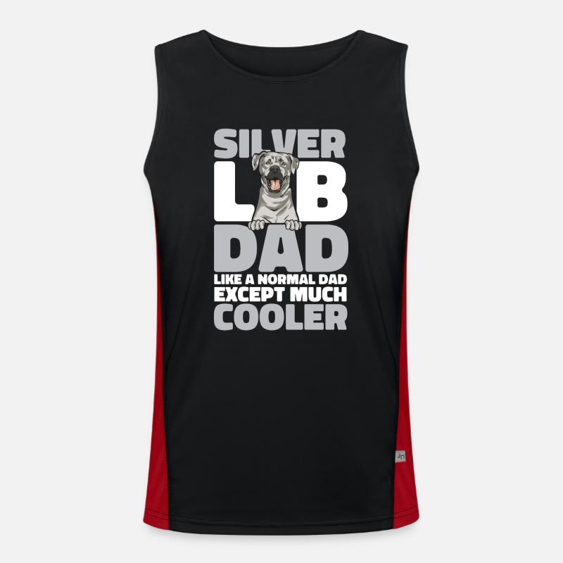 Silver Labrador Retriever Silver Lab Men's Functional Contrast Tank Top 