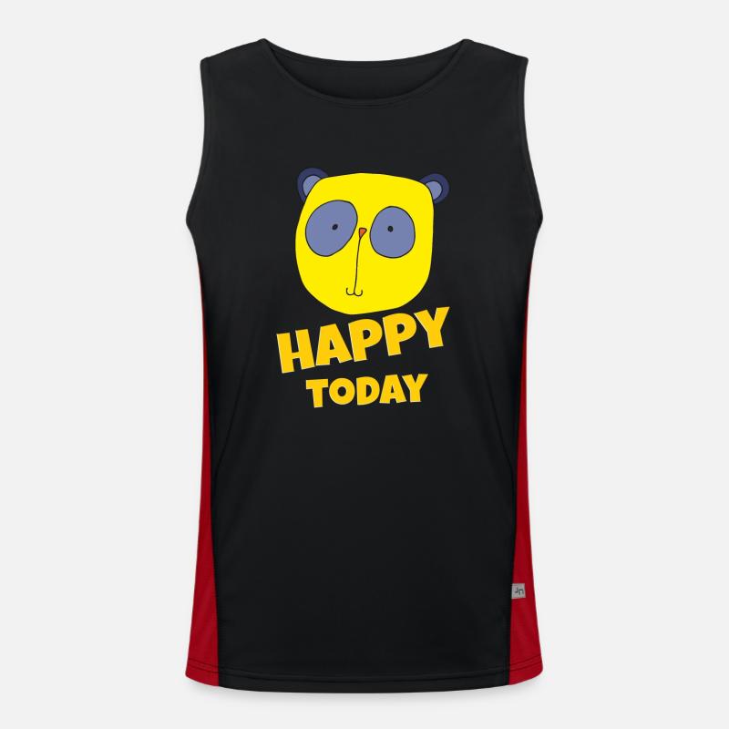 Koala Happy Today - Men's Functional Contrast Tank Top  - black/red