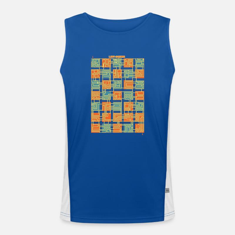 Laby-Square Men's Functional Contrast Tank Top 