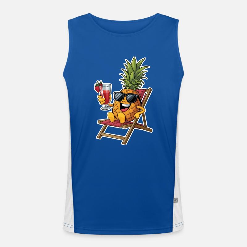 Pineapple Funktionelles Kontrast-Tank Top für Männer 