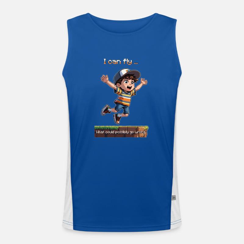 Le gars de la mouche 8bit Débardeur respirant contrasté Homme 