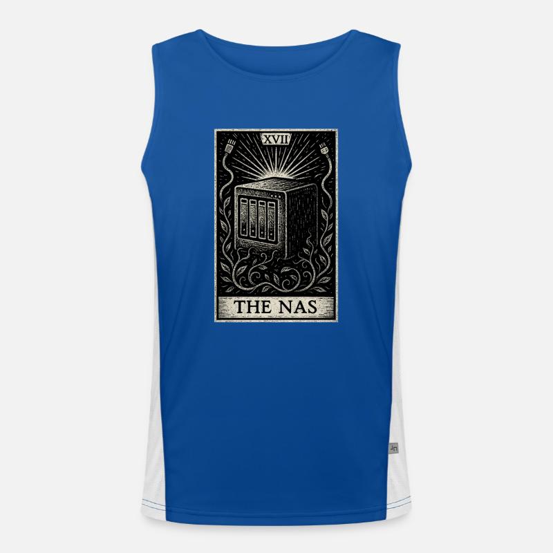 Datahoarding Tarot: Das Orakel der NAS Funktionelles Kontrast-Tank Top für Männer 