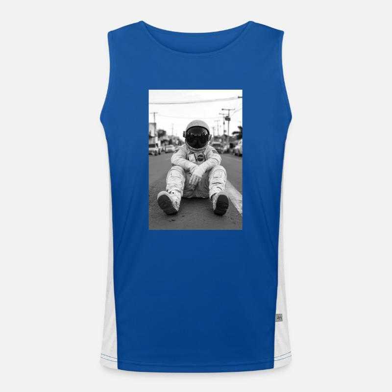Lost Astronaut on Earth Men's Functional Contrast Tank Top 