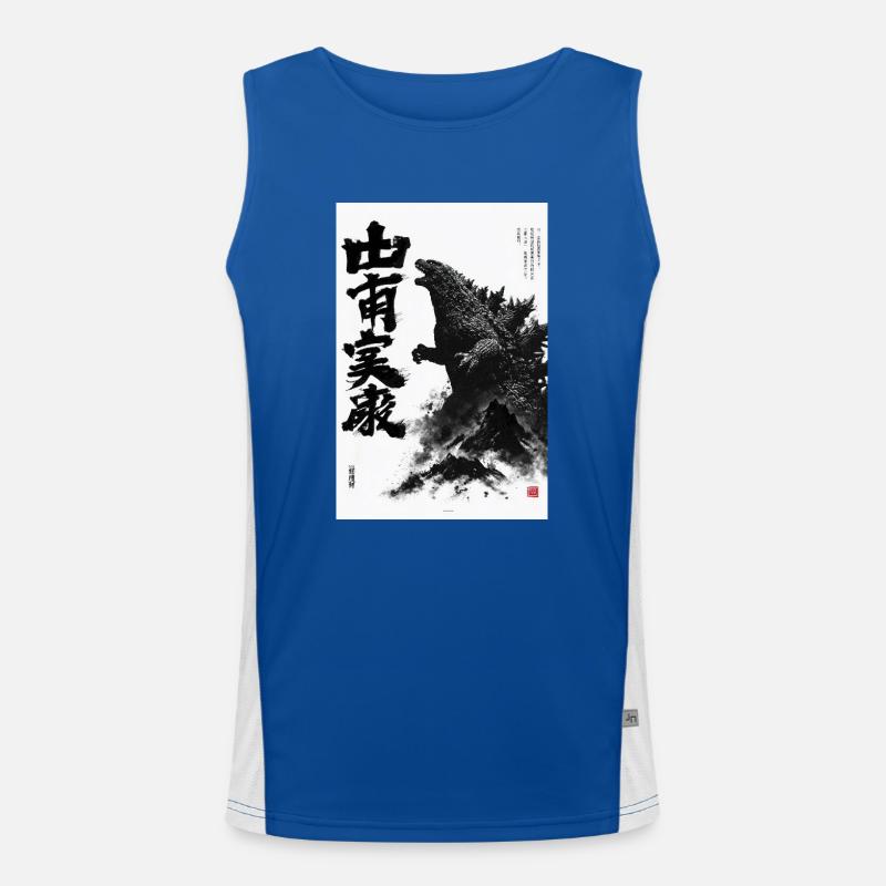 Monstertinte der Zerstörung Funktionelles Kontrast-Tank Top für Männer 