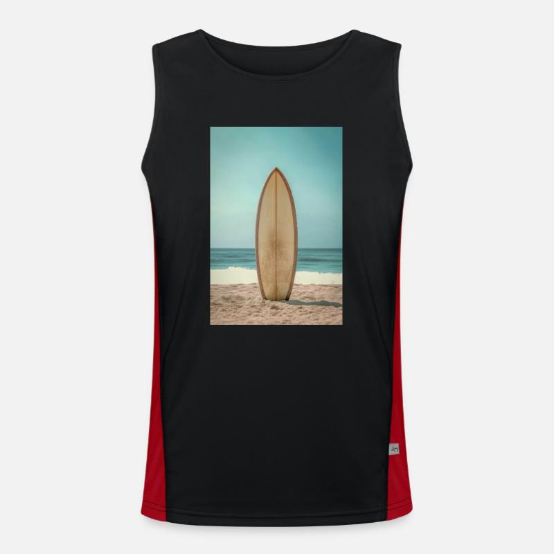 Explosion du surf en noir et blanc Débardeur respirant contrasté Homme 