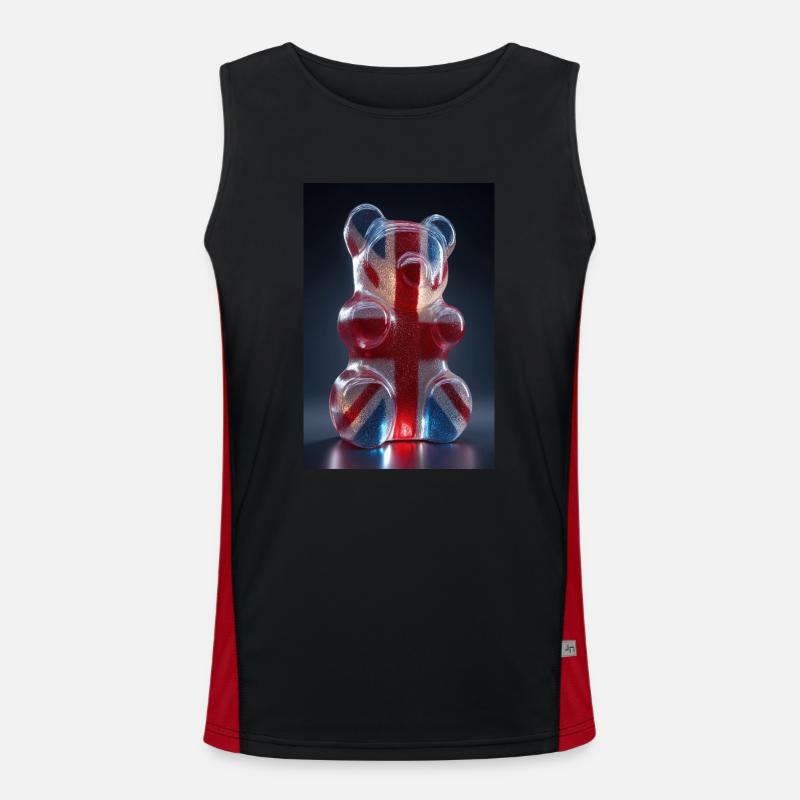 Drapeau britannique Gummy Bear Débardeur respirant contrasté Homme 
