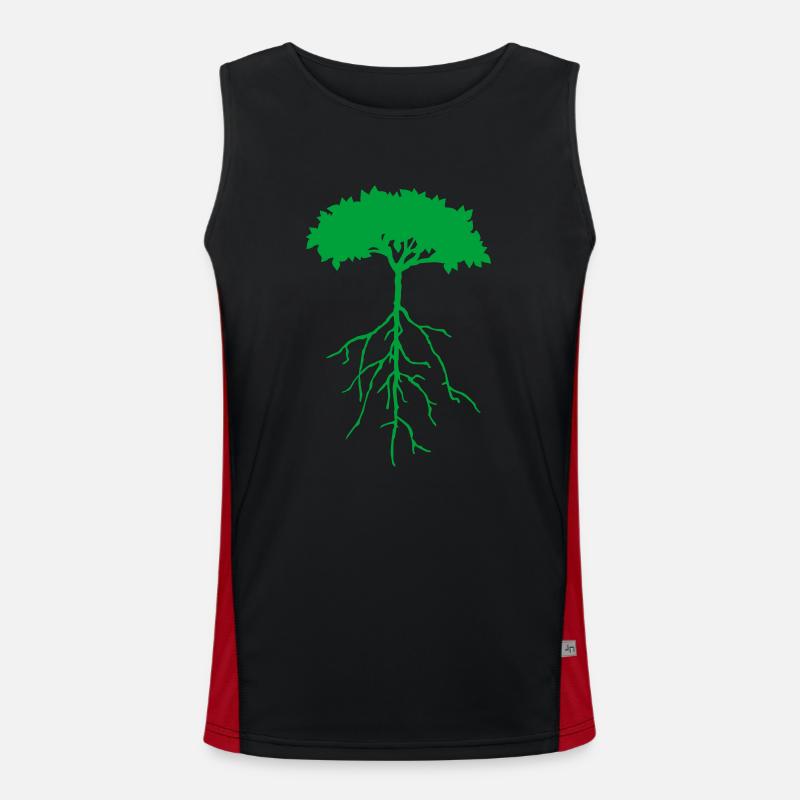 root tree Men's Functional Contrast Tank Top 