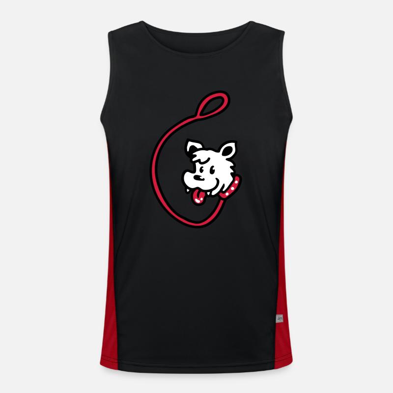 Dog Leash 3 Men's Functional Contrast Tank Top 