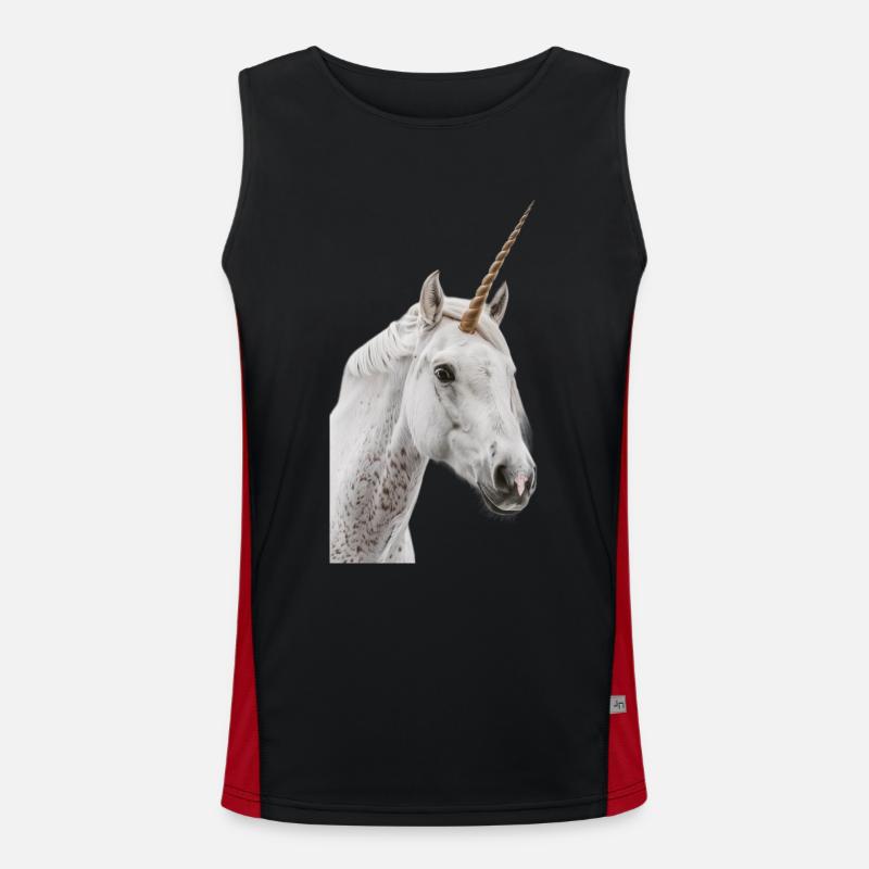 Unicorn - Men's Functional Contrast Tank Top  - black/red