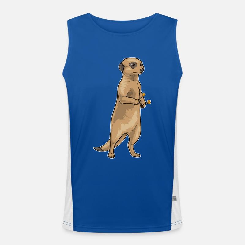 Erdmännchen Dart Dartpfeil Funktionelles Kontrast-Tank Top für Männer 