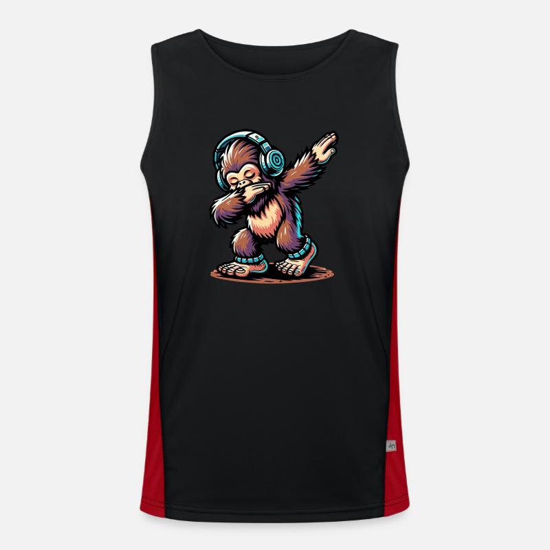 Dabbing Bigfoot Men's Functional Contrast Tank Top 