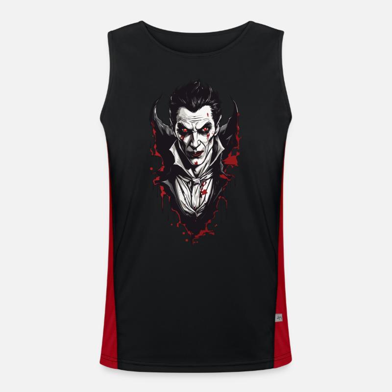 Nostalgique Vampire Retro Horror Design esthétique Débardeur respirant contrasté Homme 