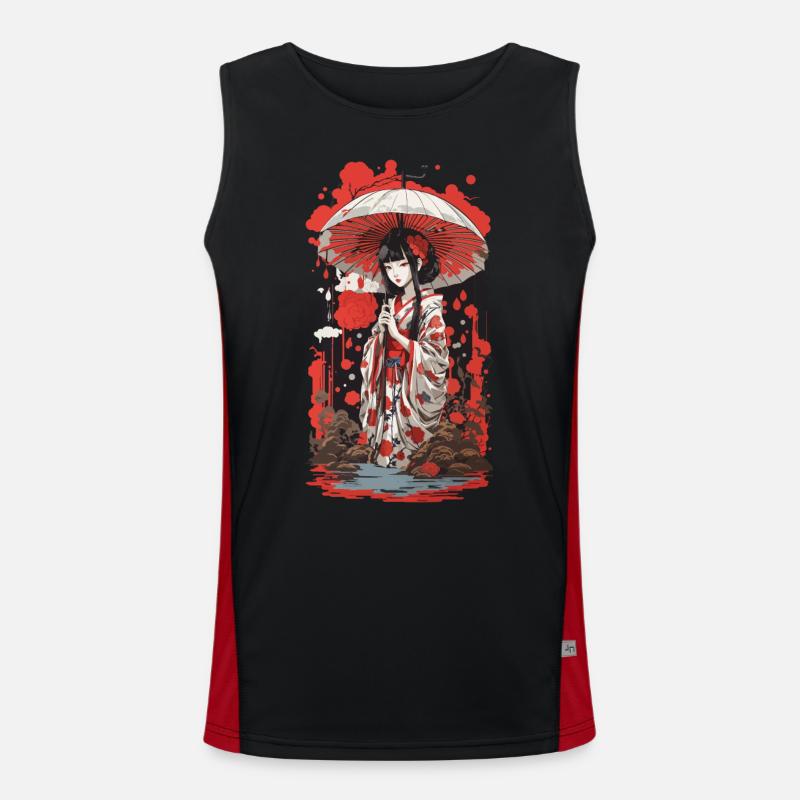 Japonais Ukiyo-E Esthétique Style de Design Rétro Débardeur respirant contrasté Homme 