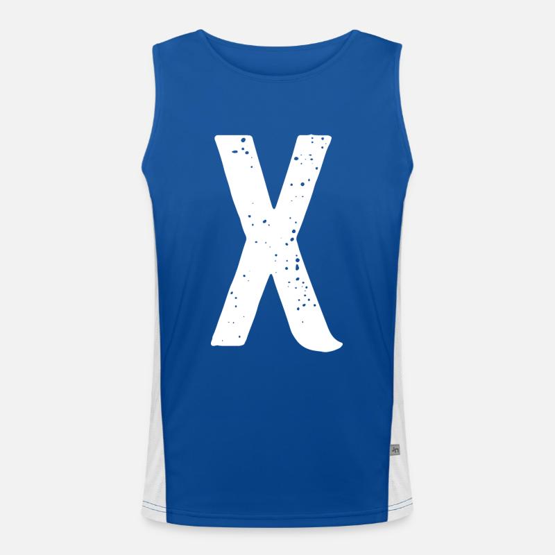 X Letter Men's Functional Contrast Tank Top 