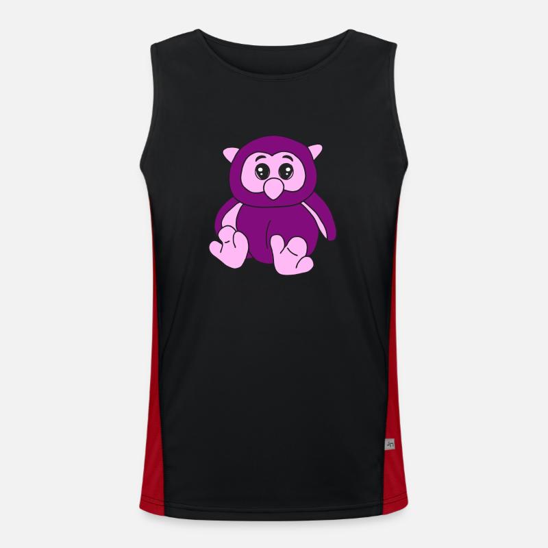 Süße lila Eule Funktionelles Kontrast-Tank Top für Männer 