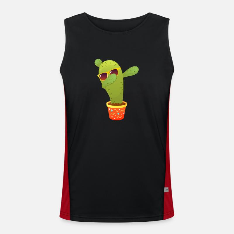 Dabbing Cactus Dab Dance Débardeur respirant contrasté Homme 